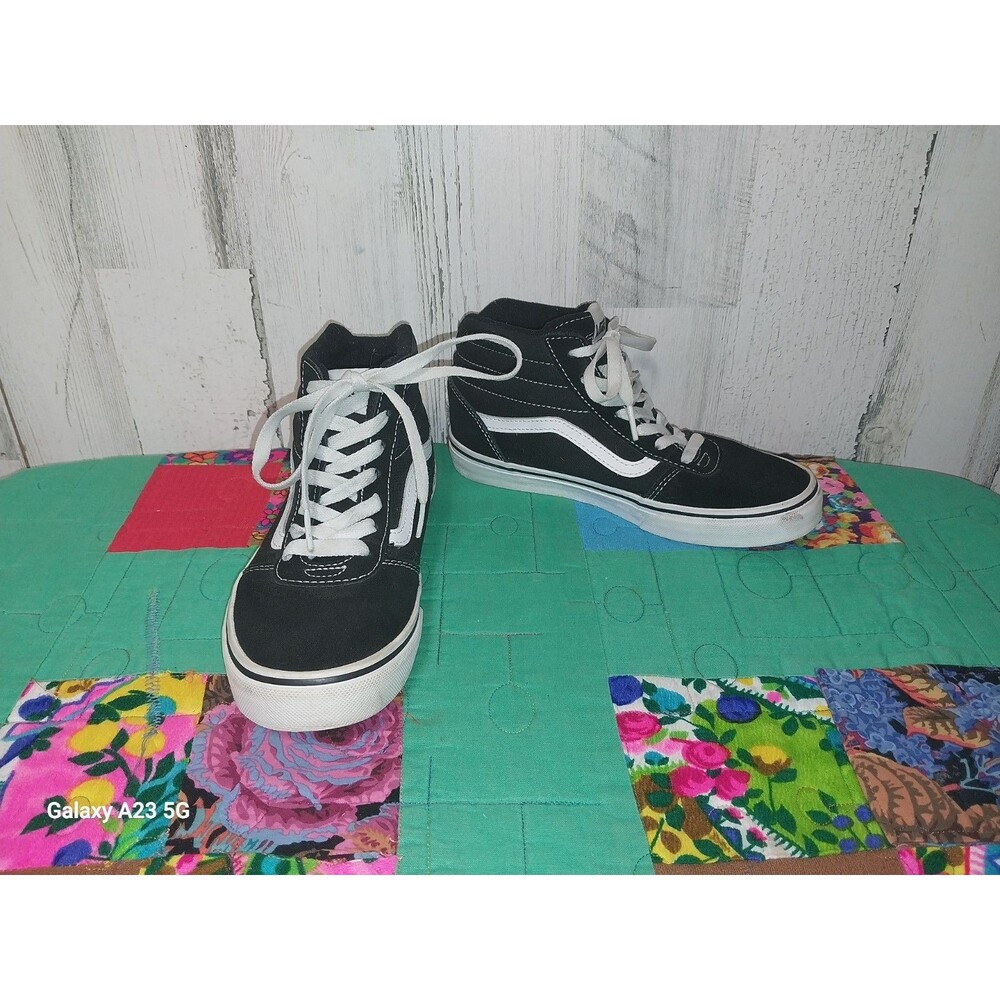 Vans Black Suede High Top Skate Shoes Youth size 4